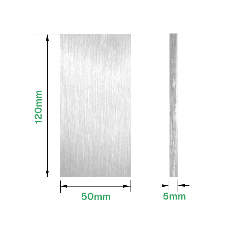 304 stainless steel plate, 120 × 50 × 5 mm
