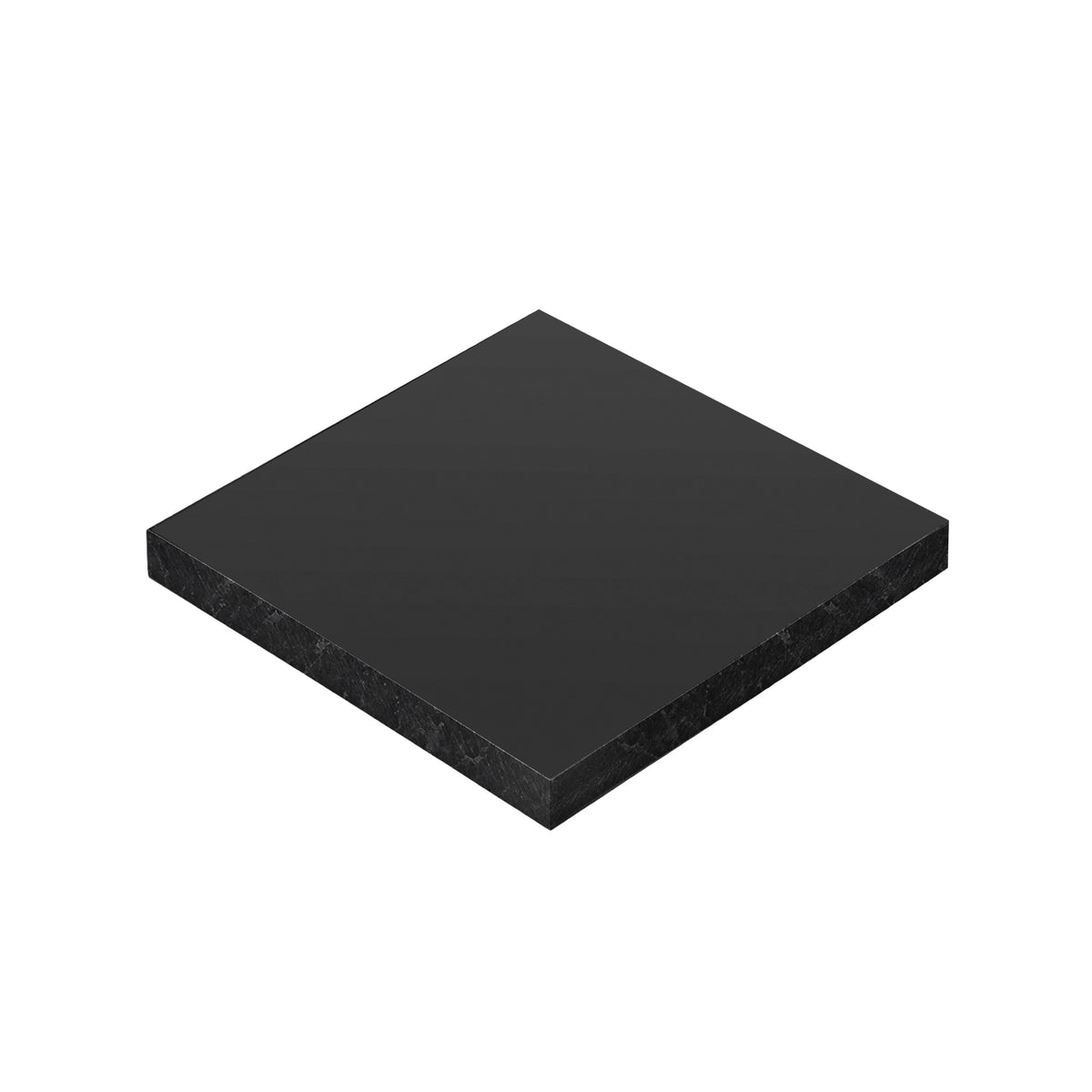 Black ABS plastic sheet, 100 × 100 × 10 mm