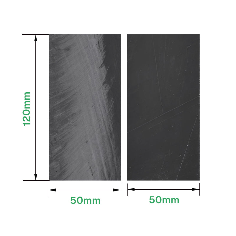 Black POM plastic block, 120 × 50 × 50 mm