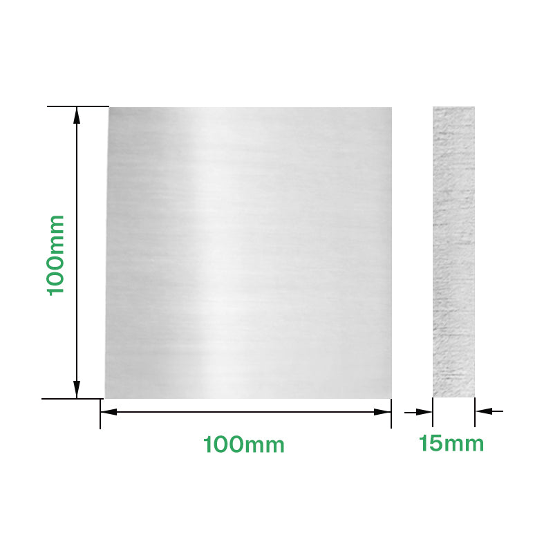 6061 aluminum plate, 100 × 100 × 15 mm