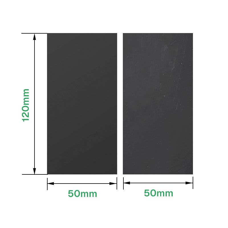 Black ABS plastic block, 120 × 50 × 50 mm