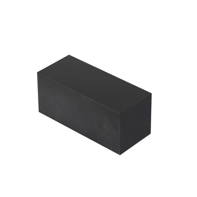 Black ABS plastic block, 120 × 50 × 50 mm