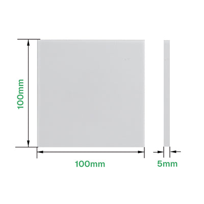 Acrylic sheet, 100 × 100 × 5 mm