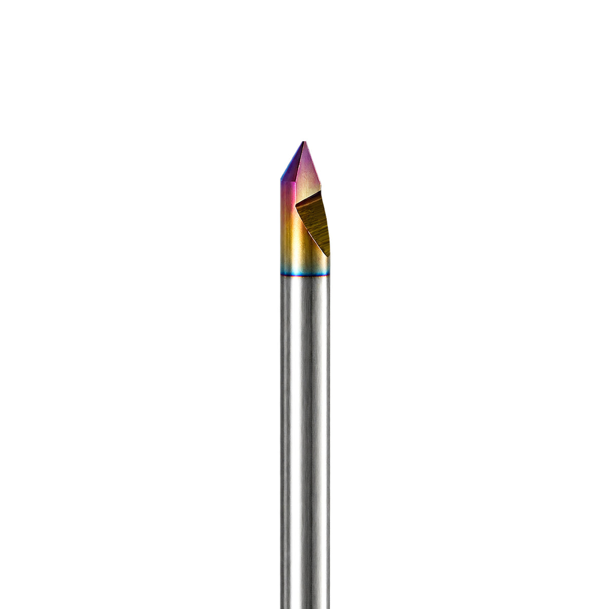 DLC 1-Flute 60° V-Bit Cutting Edge Detail – 3mm Shank