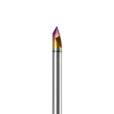DLC 1-Flute 60° V-Bit Cutting Edge Detail – 3mm Shank