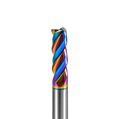 DLC 3-Flute Flat End Mill Cutting Edge Detail – 6mm Shank
