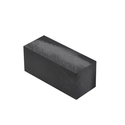 Black POM plastic block, 120 × 50 × 50 mm
